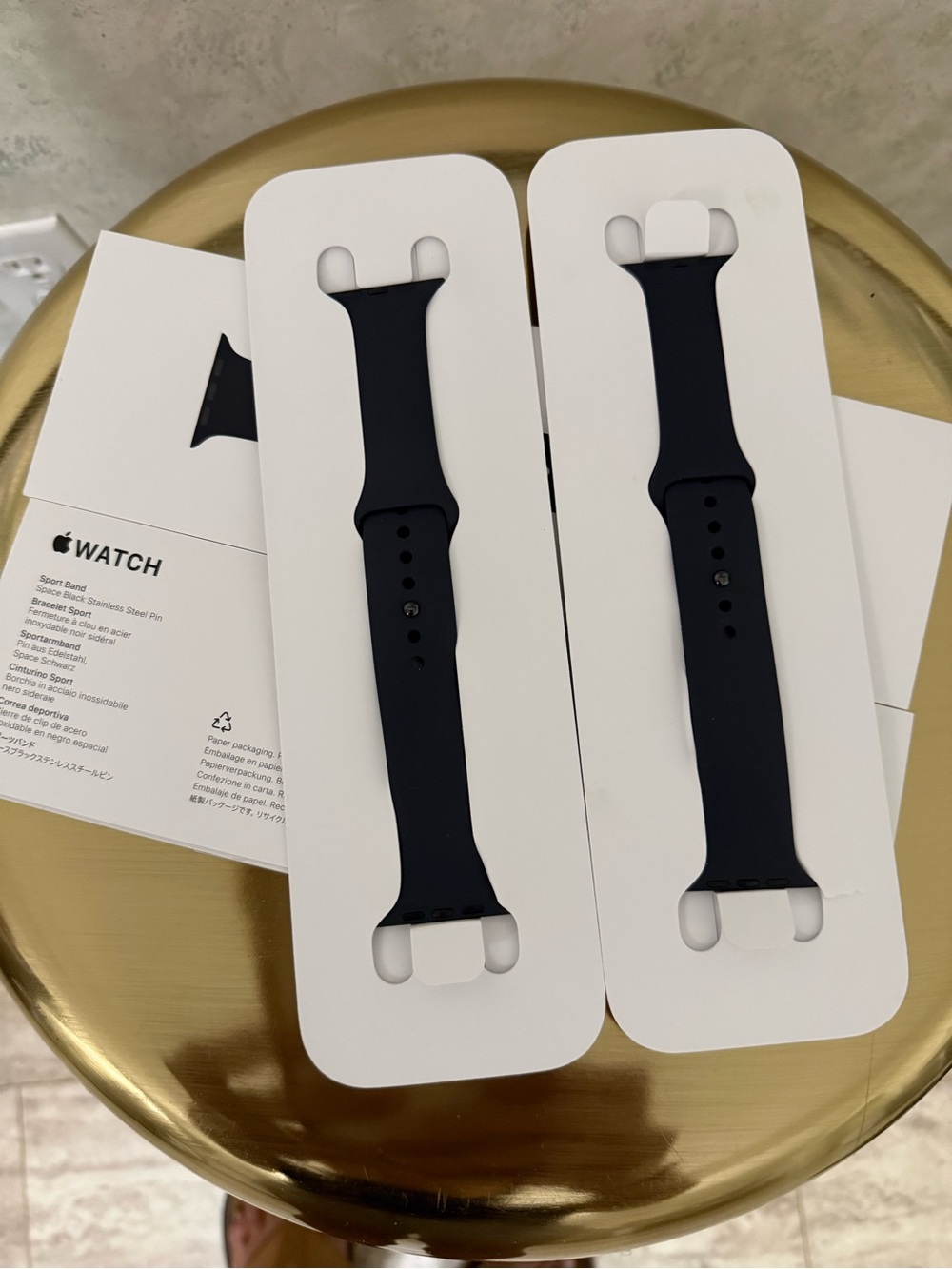 Apple Black Silicone Sport Band for Apple Watch x 2 ($35 each)
